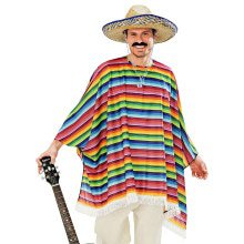 Poncho Set Met Sombrero Ole Muchacho Volwassen Kostuum