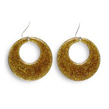 70s-80s Gouden Glitter Oorbellen