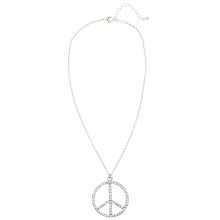 Peace Woman Ketting Strass, Hippie