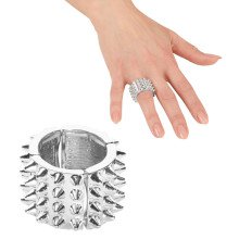 Punk Ring Zilver Met Nagels