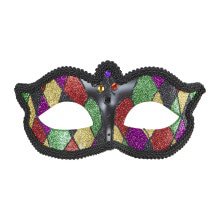 Venetie Oogmasker Harlekijn Glitter