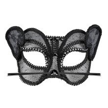 Sexy Fashion Oogmasker Kat Met Kant En Strass