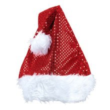 X-Mas Fever Kerstmanmuts Glitter, Rood