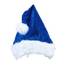 X-Mas Fever Kerstmanmuts Glitter, Blauw