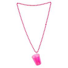 Funky Shot Glas Neon Roze Met Ketting