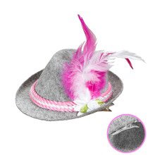 Oktoberfest Dames Mini Beierse Fedora, Roze