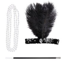 Black & Pearl Flapper Set