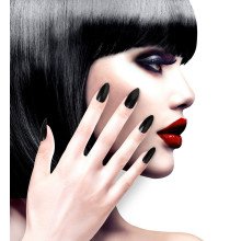 Nagels Vampira Stiletto Zwart