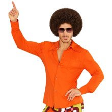 Groovy Garry 70s Heren Shirt, Oranje Man