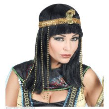 Cleopatra Pruik Met Slangenkop Haarband