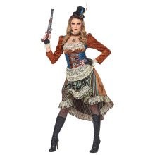 Chique Steampunk Dame Industrieel Tijdperk Vrouw Kostuum