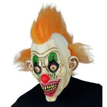 Masker Horror Circus Clown Oranje Haar