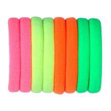 8 Haarbandjes Verschillende Neon Kleuren