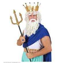 Drietand Onstuimige Watergod Poseidon Goud 120 Centimeter